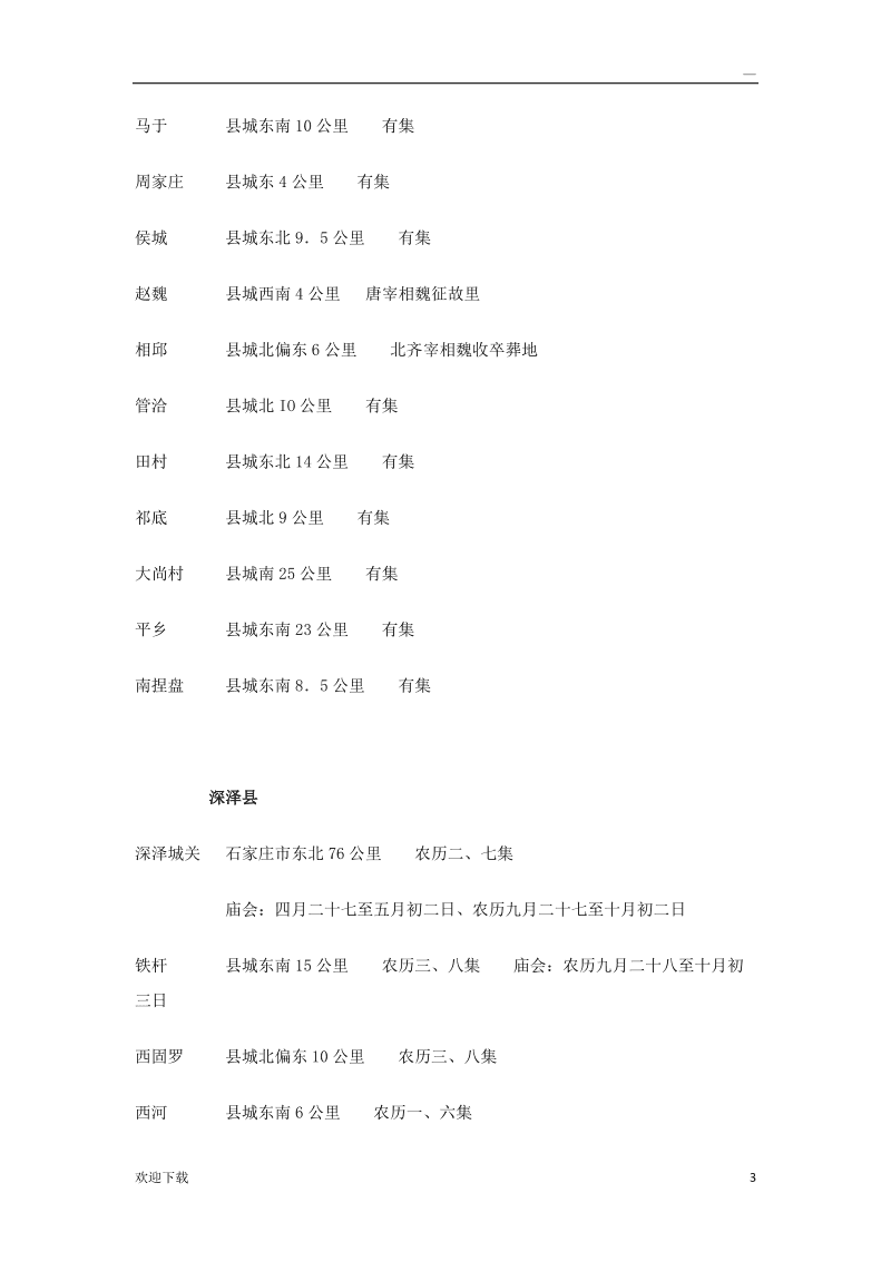 石家庄的主要集市一览表_第3页