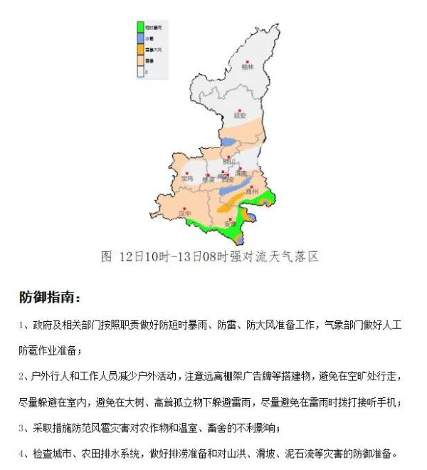 减少户外活动！短时暴雨、雷暴大风、冰雹！陕西最新预警→