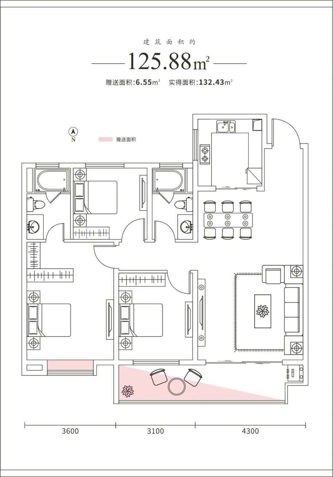 华隆云樾府
3房2厅2卫
