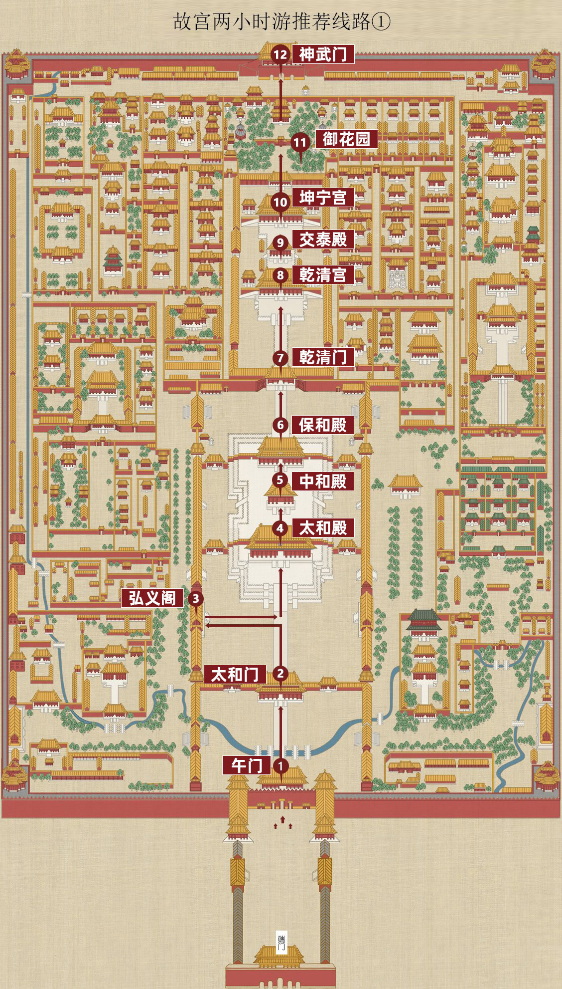 点击查看故宫两小时游推荐线路1大图