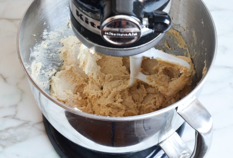 creamed butter and sugar