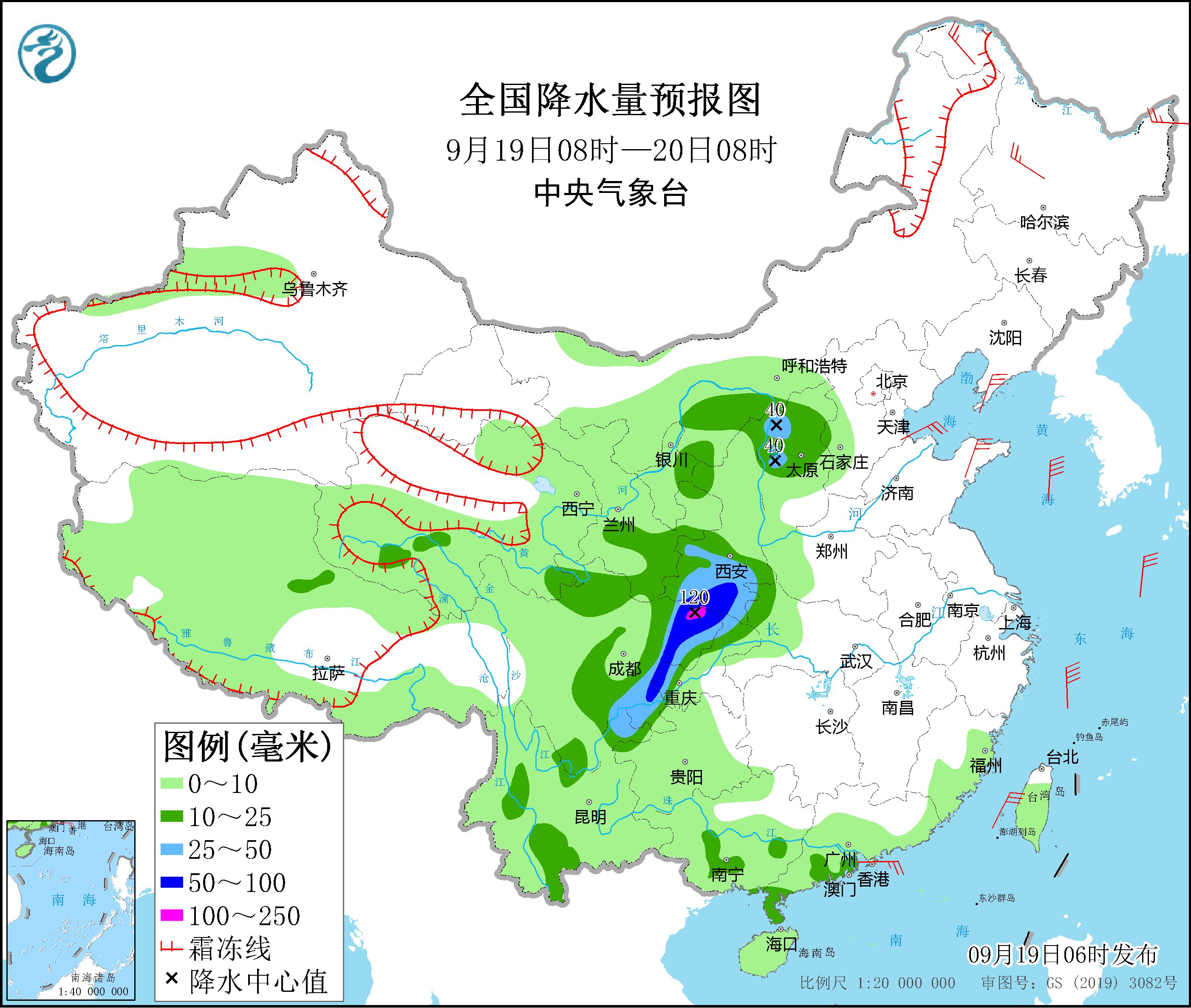 西北地区东部和西南地区有中到大雨 我国北部和东部海域有大风天气